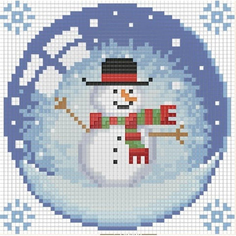 Diamond painting Snowman AZ - 1258 Size: 15х15 - Hobby.lt 🇬🇧
