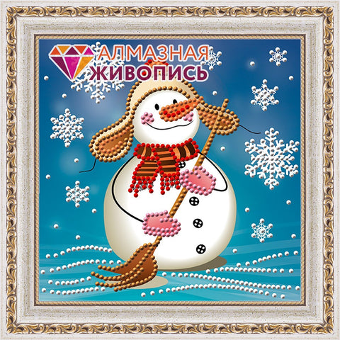 Diamond painting Snowman AZ - 3012 Size: 15х15 - Hobby.lt 🇬🇧