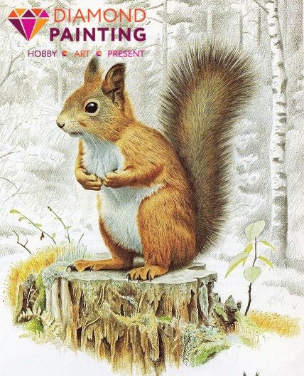 Diamond painting Squirell AZ - 1096 Size: 40х49 - Hobby.lt 🇬🇧