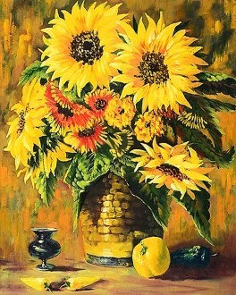 Diamond painting Still Life Sunflowers AZ-1134 Size: 40х50