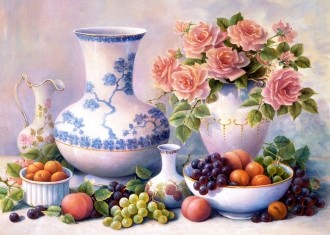 Diamond painting Still Life with Roses AZ-105 Size: 45х65