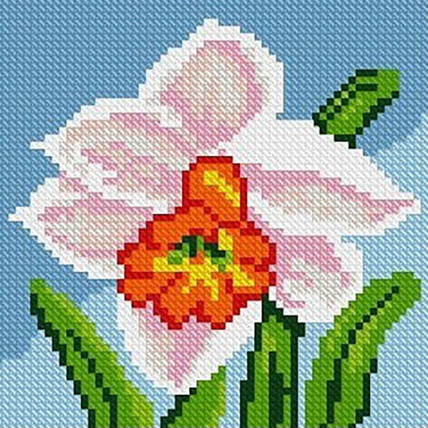 Diamond painting Summer Narciss AZ - 1078 Size: 15х15 - Hobby.lt 🇬🇧