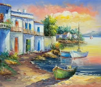 Diamond painting Sunset on the Coast AZ-1154 Size: 70х60