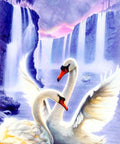 Diamond painting Swan Pair AZ - 197 Size: 50x67 - Hobby.lt 🇬🇧