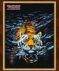 Diamond painting Swimming Tiger AZ - 1521 Size: 30х40 - Hobby.lt 🇬🇧