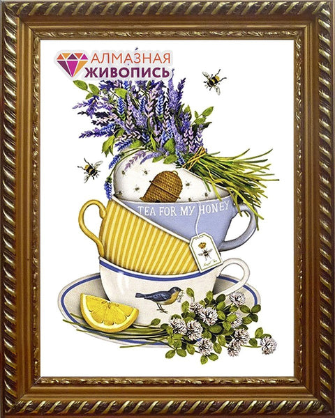 Diamond painting Tea Still Life AZ - 1432 Size: 30х40 - Hobby.lt 🇬🇧