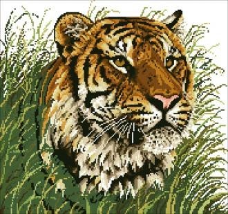 Diamond painting Tiger AZ-485 Size: 45х48