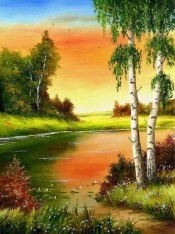 Diamond painting Trees near the Coast AZ - 1330 Size: 30*40 - Hobby.lt 🇬🇧