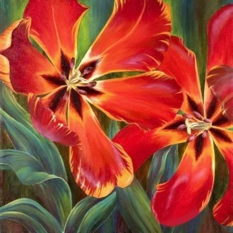 Diamond painting Tulips AZ-1128 Size: 40х40