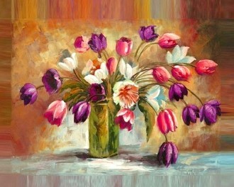 Diamond painting Tulips AZ-1131 Size: 50х40