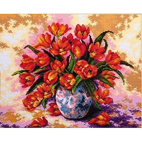 Diamond painting Tulips in the Vase AZ-318 Size: 40x50