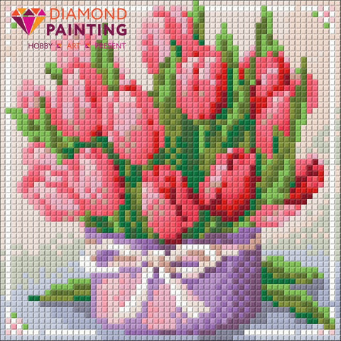 Diamond painting Tulips Present AZ-1449 Size: 15х15