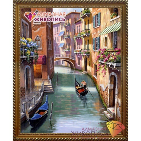 Diamond painting Venice Street AZ - 1413 Size: 40х50 - Hobby.lt 🇬🇧