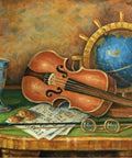 Diamond painting Violin and the Globe AZ - 1186 Size: 50х35 - Hobby.lt 🇬🇧