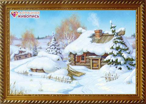 Diamond painting Winter House AZ-1420 Size: 60х40