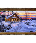 Diamond painting Winter Twilight AZ - 1407 Size: 80х45 - Hobby.lt 🇬🇧