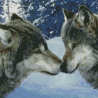 Diamond painting Wolf Kiss AZ-1053 Size: 50x50