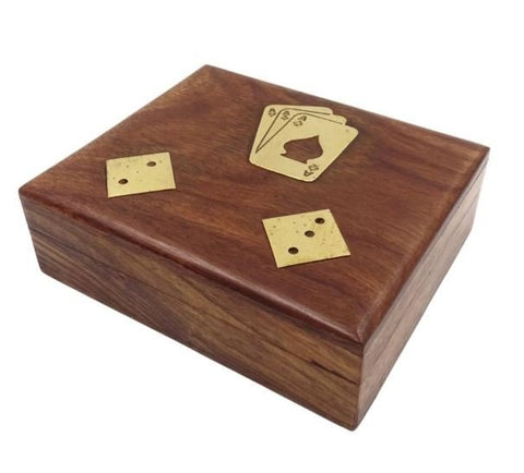 Dice and Cards in Wooden Box – WB114AZ - Hobby.lt 🇬🇧