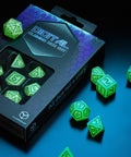 Digital Glowing Dice Set milky glow in the dark and green - Hobby.lt 🇬🇧