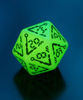 Digital Glowing Dice Set milky glow in the dark and green - Hobby.lt 🇬🇧