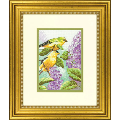 Goldfinch and Lilacs