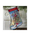 Christmas Sled Stocking - Cross Stitch Kit by DIMENSIONS