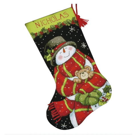 Snowman and Bear - Cross Stitch Kit by DIMENSIONS