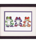 Tree Frog Trio (17 x 12 cm) - Cross Stitch Kit by DIMENSIONS