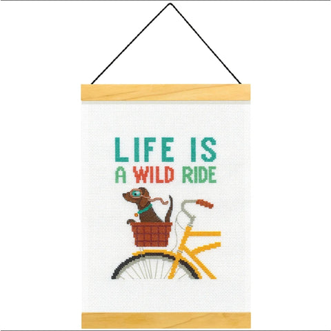 Life is a Wild Ride Banner - Cross Stitch Kit by DIMENSIONS