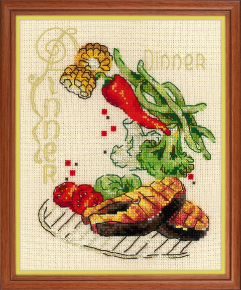 Dinner cross stitch kit by RIOLIS Ref. no.: 1686 - Hobby.lt 🇬🇧