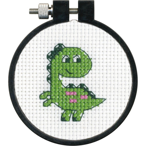 Dino (7 x 7 cm) - Cross Stitch Kit by DIMENSIONS - Hobby.lt 🇬🇧