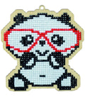Diamond mosaic souvenir Panda in Glasses WW152 - Hobby.lt