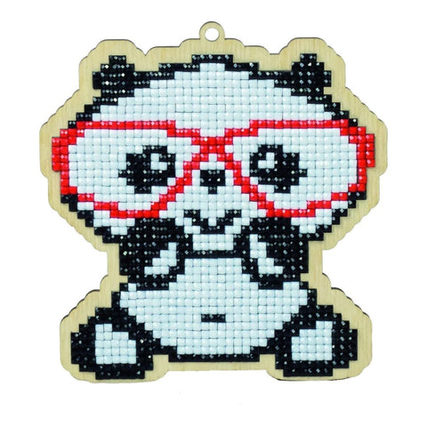 Diamond mosaic souvenir Panda in Glasses WW152 - Hobby.lt