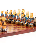 DOGS vs CATS: Unique Handpainted Chess with Leatherette Chessboard - Hobby.lt 🇬🇧