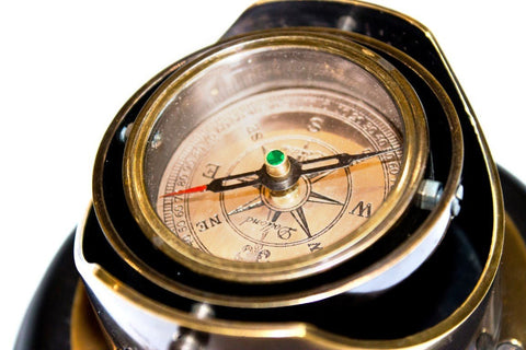 Dollond compass on wooden base COM - 0254 - Hobby.lt 🇬🇧