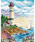 Diamond Painting Kit Lighthouse at Sunrise WD095