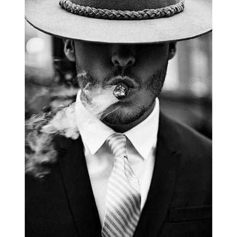 Diamond Painting Kit Smoking Man WD134
