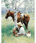 Diamond painting kit Hunter at Rest WD159 - Hobby.lt