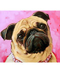 Diamond painting kit Pug WD182 - Hobby.lt