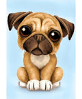 Diamond painting kit Little Pug WD190 - Hobby.lt