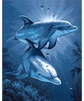 Diamond painting kit Dolphins Dating WD222 - Hobby.lt