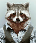 Diamond painting kit Mr Raccoon WD257 - Hobby.lt
