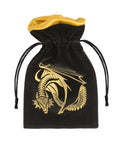 Dragon Velour Dice Bag Black and golden