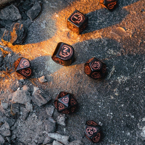 Dragons Modern Dice Set Black and copper - Hobby.lt 🇬🇧