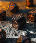 Dragons Modern Dice Set Black and copper - Hobby.lt 🇬🇧