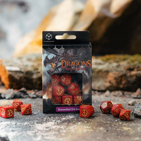 Dragons Modern Dice Set red and gold - Hobby.lt 🇬🇧