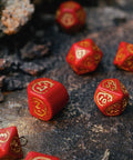 Dragons Modern Dice Set red and gold - Hobby.lt 🇬🇧