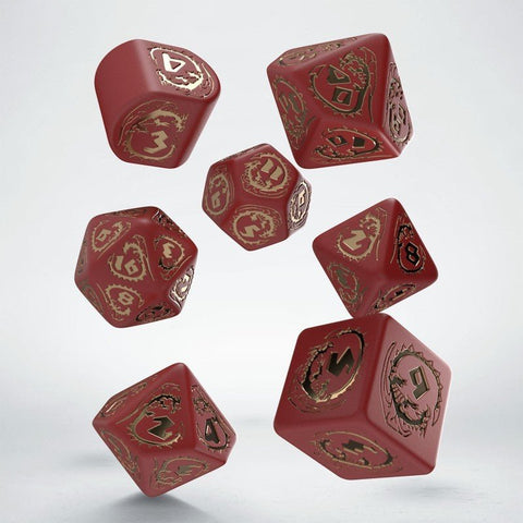 Dragons Modern Dice Set red and gold - Hobby.lt 🇬🇧