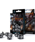Dragons RPG Dice Set black and white