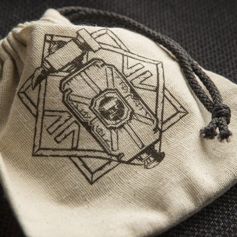 Dwarven Dice Bag Beige and black - Hobby.lt 🇬🇧